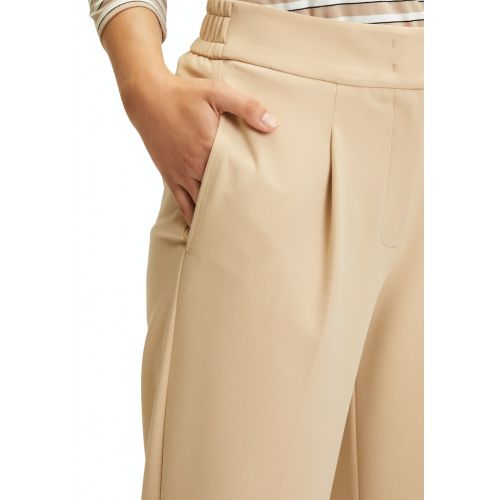 Casualowe spodnie Betty Barclay z wysokim stanem w kolorze ciepłego beżu