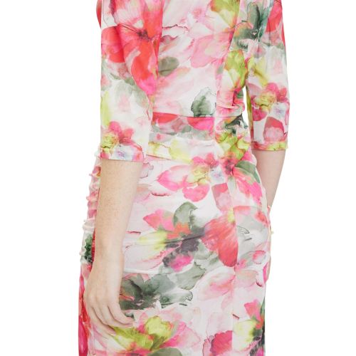 Sukienka Vera Mont w kwiatowy wzór z dekoltem typu "woda"
