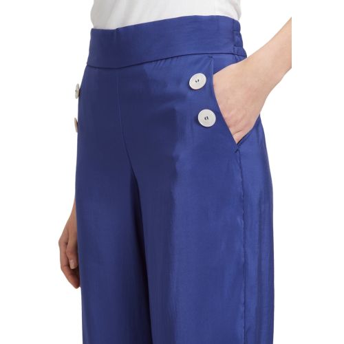Spodnie Betty Barclay z szeroką nogawką z ozdobnymi guzikami