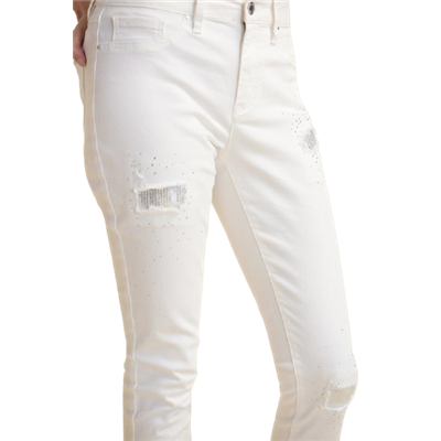 Białe spodnie z aplikacją Joseph Ribkoff