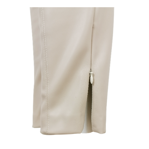 Beżowe spodnie z eko skóry RINO & PELLE
