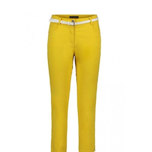 Żółte spodnie z paskiem Betty Barclay