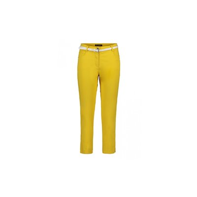 Żółte spodnie z paskiem Betty Barclay
