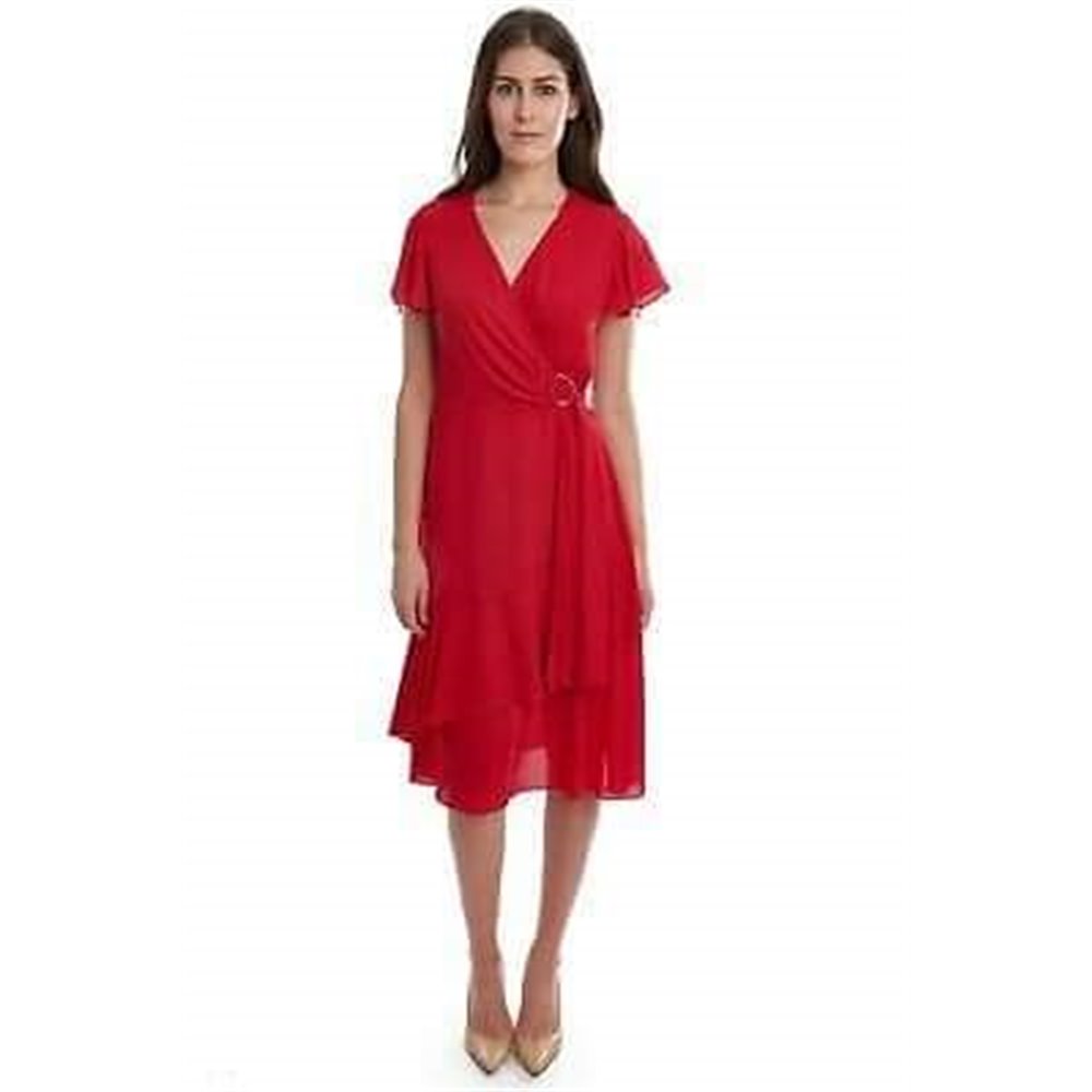 Koktajlowa czerwona sukienka Joseph Ribkoff