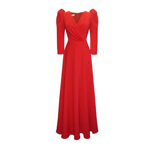 Czerwona długa suknia wizytowa  Carla Ruiz