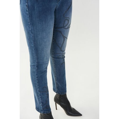 Spodnie jeansowe z cyrkoniowym zdobieniem Joseph Ribkoff