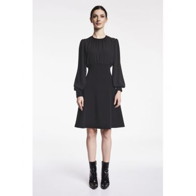 Czarna sukienka z bufkami Cristina Gavioli