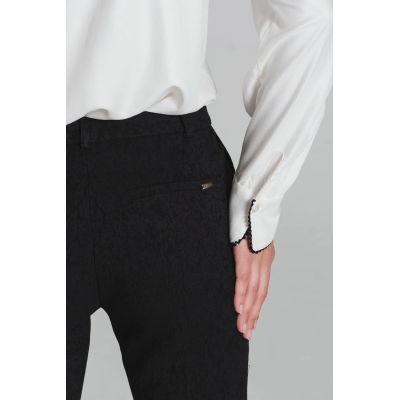 Czarne żakardowe spodnie Bariloche
