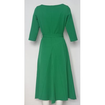 Zielona sukienka z paskiem Pola Mondi by Merla