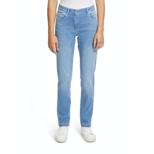 Długie niebieskie jeansy z wysokim stanem Betty Barclay