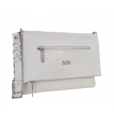 Skórzana torebka Boca w kolorze perłowej bieli