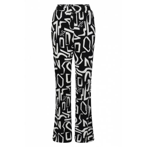 Spodnie w geometryczne wzory w kolorze czarno-białym ZOSO