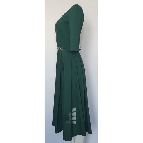 Sukienka Pola Mondi by Merla w kolorze butelkowej zieleni
