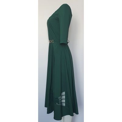 Sukienka Pola Mondi by Merla w kolorze butelkowej zieleni